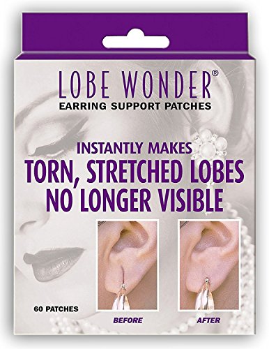 420 Invisible Earring Ear-Lobe Support Patches - Provides Relief for Damaged, Streched Ear-Lobes and Helps Protect Healthy Ear Lobes Against Tearing, 420 Patches by Lobe Wonder