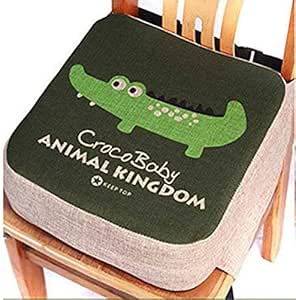 Rialzo per tavolo da pranzo, antiscivolo, con cuscino rialzante, 2 in 1, rimovibile e lavabile, in spugna ad alta densità, 9,9 cm, con cintura di sicurezza (10, 5+10 cm