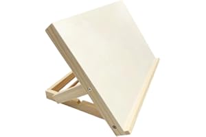 Dickly Chevalet de Table Réglable en Bois, Chevalet de Peinture, Support à Dessin Léger, Planche à Dessin Réglable Angle Variable, Planche à Croquis Pliable pour Étudiants en Art, Artistes, Peintres