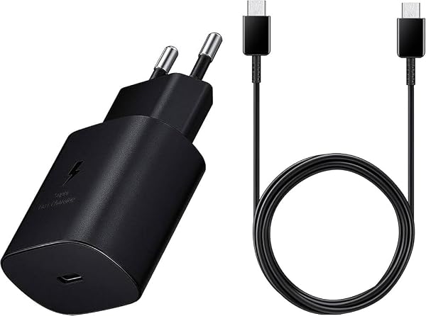 Samsung 25W USB-C Fast Charger Block with Type-C Cable, Official Super Fast Charging Wall Adapter for Galaxy S20, S21, S