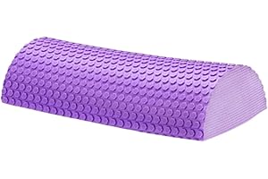 Gcroet Rodillo de Espuma de Espuma a Media Redonda Rodillo de Espuma Redondo, Eje de Ejercicio EVA, columnas de Yoga, Rodillo de Espuma para Tejido Profundo, Masaje Muscular Massaje de Masaje Purple