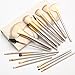 CDC®Professional 18pcs Makeup Brushes Set Tools, Wood Handle Premium Toiletry, Make-up Synthetic Kabuki Foundation Blending Blush Concealer Eye Face Liquid Powder Cream Cosmetics Lip Brush Tool Brushes Kit with PU Travel Pouch Bag