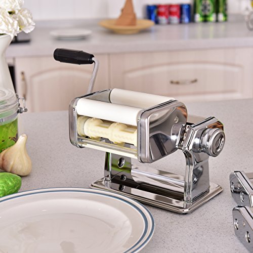 Costway Nudelmaschine Manuell Pastamaschine Pastamaker Spaghetti Nudeln Pasta Ravioli Maker Edelstahl Mit 3 Aufstzen Inkl Tischklemme Und Schneidewerkzeug Costway Nudelmaschine Manuell Pastamaschine Pastamaker Spaghetti Nudeln Pasta Ravioli Maker Edelstahl Mit 3 Aufstzen Inkl Tischklemme Und Schneidewerkzeug