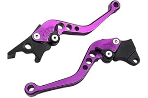 NOLOGO NO LOGO 2pcs Alliage Moto poignée de Frein CNC Moto d'embrayage Levier de Frein Poignée de Haute qualité Fit for Moto Modification (Couleur : Violet)