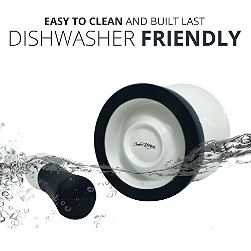 EZ-Grip Mörser und Stößel aus Keramik und Silikon Mit Abnehmbarem Rutschfesten Silikon-Fuß – Spülmaschinenfest von Cooler Kitchen - 2