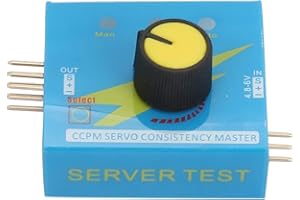 ASHATA 3 Channels Multi Servo Tester RC Motor ESC Testing with Three-stage Indicator,DC 4.2-6.0V Digital ECS Multi Motor Servo Tester for testing the governor