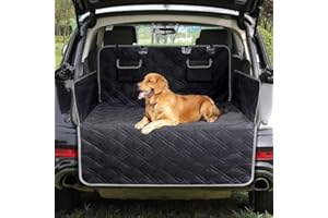 ‎CALIYO CALIYO Kofferraumschutz Hund mit Seiten- und Ladeschwellenschutz | Hundedecke Auto wasserdichte & Kratzfeste | Abwischbarer Oberfläche und Universell Einsetzbare Kofferraummatte(Schwarz)