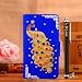 Produktbild Locaa(TM) For Microsoft Lumia 540 Nokia Lumia540 3D Bling Pfau Case + Griffel + Anti Dust plug Deluxe Luxus Perlen Diamant niedlich Schöne Retro Card Holder Wallet Protection Hülle - [Pfau Serie] Blau Holster - Bunte Pfau