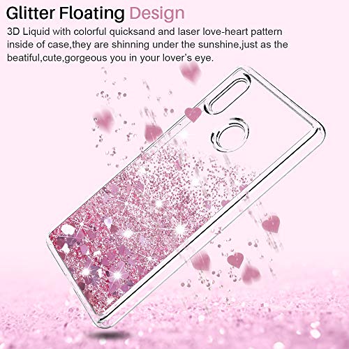 MASCHERI Funda para Samsung Galaxy J6 2018 Funda y Cristal Templado [2-Unidades], TPU Ultra Fino Protector de Pantalla 9H Dureza HD y Flexible Case Cover para Samsung Galaxy J6 2018 Protectora- Rosa