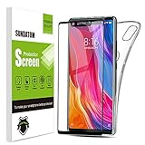 SUNDATOM Xiaomi Mi 8 se, pellicola Full Cover 3D 14,9 cm, vetro temperato nero pellicola protettiva trasparente con custodia [antiurto] [e anti-graffio] [] [not Fit per MI8 e MI8 Explorer]