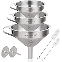 Set 3 Imbuti In Acciaio Inox - Mini Imbuti Da Cucina Con Spazzolini, Per Liquidi E Polveri - Foto 9