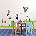 Produktbild Super mario bros wall sticker boy bedroom wall art large size MARIO LUIGI YOSHI theme game wall decor playroom decor PEEL & STICK by STICKERMI