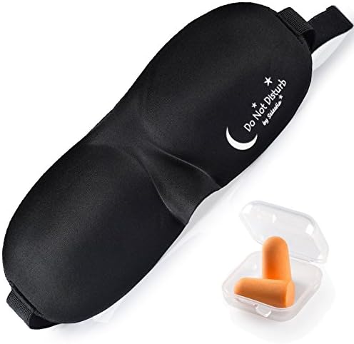 Sleeping Mask Selectia Sleep Mask Premium Quality. Contoured. 3D design. Super Lightweight and Comfortable. Ideal to Block the Light, Travel, Shift Work, Meditation and Relaxation – Includes Earplugs and Transport Bag (1)