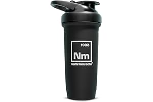 Nutrimuscle Shaker Max - 900 ml - Acier Inoxydable - Protéine Shaker - Couvercle à vis étanche - Poignée pratique - Pour boisson protéinée - Sport - Musculation