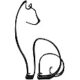 KOLYMAX Minimalist Art Sculpture - Beautiful Metal Dog Cat Elements Simple Personalized Abstract Line Drawing Art Crafts Wall Decor Suitable for Home Living Room Decorations