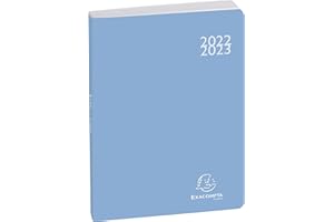 Clairefontaine - 1824081E - Agenda journalier Forum Soft Harmony - Agenda 1 jour à la page - Couvertre cartonnée imprimée - 12 cm x 17 cm - Août 2022 à Juillet 2023 - coloris bleu