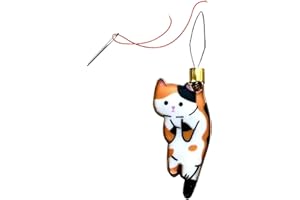 GETEAWILY Needle Threader Tool - Cute Cat Shape Needle Threader Hand Machine Sewing Tool - Cartoon Kitten Manual Threading Tool For Sewing Crafting Knitting Craft Art Quilting
