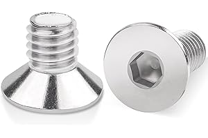 100 Stück M4x12mm Senkkopfschrauben Edelstahl, Leryati Din 7991 A2 V2A Senkkopf Innensechskant Senkschrauben Genannt, Senkschraube mit Innensechskant Vollgewinde Senkkopfschrauben mit Metrischen