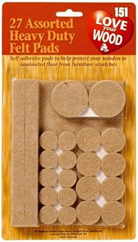 54 Assorted Heavy Duty Felt Pads/2 packs of 27