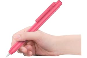 MoKo Funda para Apple Pencil 1ª Generación, Funda Protectora de Apple Pencil 1ª Generación Agarre Ergonómico con Clip Incorporado, Cubierta Ligera de Punta Retráctil Anti-arañazos, Rojo Sandía