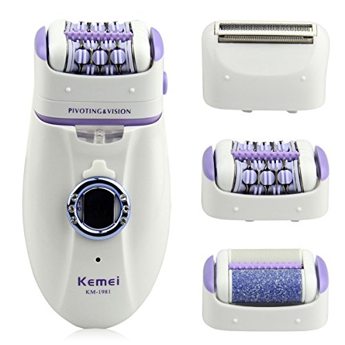 3 IN 1 Women Lady's Electric Rechargeable Body Hair Shaver Epilator Callus Remover Bikini Line Smooth Leg Armpit Trimmer
