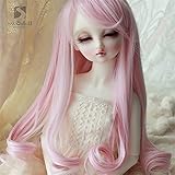 pullip dal wig size Custom made,Hand Made design Tita-Doremi Ball-jointed Doll BJD Perücke Puppen Haarteil Für 1/3 8-9 inch Dollfie Volks Pullip Blythe Obitsu60 SD13 17 DOD DDM DDL DD AOD ICY JECCI Luts AE DZ Dal Doll Pink Mix Wig Hair 8-9\