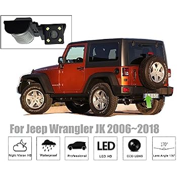 Rückfahrkamera Für Jeep Wrangler (2007–2018) – Nachtsicht, 170° Weitwinkel, Wasserdicht, Mit Hilfslinien