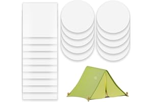 Novstuf Zestaw 20 plastrów naprawczych przezroczyste namioty, wodoodporne łaty nadmuchiwany materac boja zamek nadmuchiwana przezroczysta kurtka puchowa do plecaków markizy namioty kurtki outdoorowe