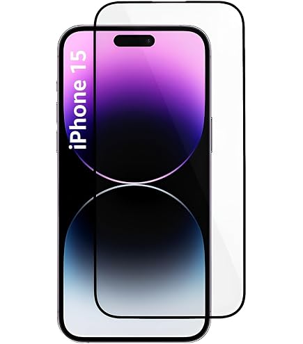 Microdia ScreenGuard Pellicola Protettiva In Vetro Temperato 9H Per IPhone 15/15 Plus/15 Pro/15 Pro Max - HD, Anti-impronta E Antipolvere