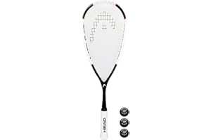 RACKETWORLD HEAD Nano Ti 115 Squash Racket, includes Protective Covers & 3 Squash Ball