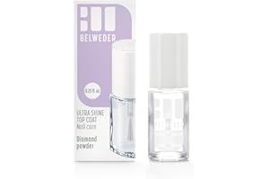 BELWEDER - Vernis Durcisseur Ongle Ultra Brillant à la Poudre de Diamant 1 x 7,5ml - Soin Ongles - Vernis à Ongles Renforce les Ongles Mous, Cassants et Striés - Brillance Transparente