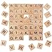 Produktbild BUONDAC 200 Stk groß und Klein Buchstaben Holz Scrabble Holzbuchstaben Steine Holzblock Scrabblefliesen Zum Spielen Scrabblesteine für Handwerk Dekoration Scrabblesersetzer