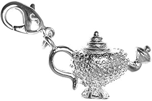 SC CRYSTAL Charm Anhänger Silber vergoldet So von Aladin Lampe 3 Mikron