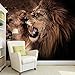 Produktbild Hwhz Tapete 3D Benutzerdefinierte Hd Retro Löwe Tiger Elefant 3D Stereo Tier Wandbild Close Up Tv Hintergrund Wand Wohnzimmer Hotel Tapete C-250X175Cm