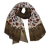 GreatestPAK Leopard Print Schal warmer Schal,Grün