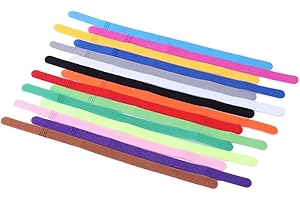 KAIAIWLUO Colliers de Chiot,15 Pcs Identification Collier pour Chiot Réglables Collier de Chaton Double Face Soft Fluff Bandes pour Chatons Nouveau-nés pour Chiens 35cm