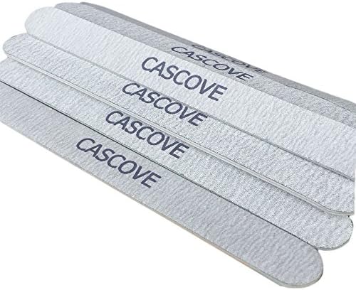 Cascove 15 x Double Sided 100/180 Grit Nail Files Emery Board Boomerang Manicure Tips