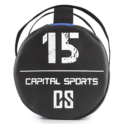 CAPITAL SPORTS Toughbag Gewichtstasche Power Bag Sandbag, funktionelles Krafttraining, mit 3 reißfesten Griffen zum Reißen, Schwingen oder Stoßen (robustes Kunstleder, gepolsterter Schaumstoff) - 3