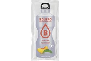 Bolero 24 Bustine Preparato Polvere Solubile In Acqua Tè Freddo Gusto Pesca Ideale Per Sport Integratore Sali Minerali Con Vitamina C e 0 Grassi Gluten Free