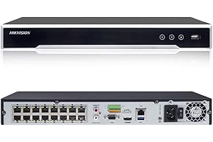 HITOSINO HIKV DS-7616NI-K2/16P 16 Channels 1U PoE 4K Network Video Recorder NVR, H265+, Embedded Plug & Play, Up to 8MP (4K) Resolution, International Original English Version Support ON-VIF Support Upgrade