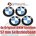 Produktbild 4x ORIGINAL BMW Logo Radnaben Emblem 57 mm Plakette Felgenemblem selbstklebend