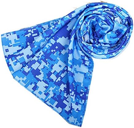 TELLM 90*30CM Sky Blue Printed camouflage cold towel cool cool cold towels Summer Outdoor sports heatstroke artifact