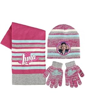 Disney Soy Luna - Set 3pz Invernale Cappello Sciarpa e Guanti Bambina