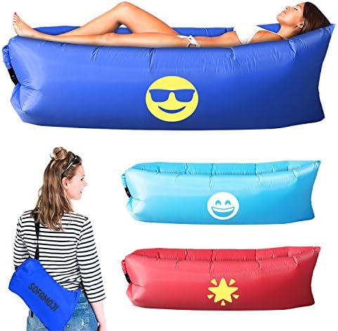 Inflatable Lounger, Sofa with Carry Bag | Durable, Comfortable, Portable &amp; Waterproof | Perfect for Outdoor, Camping, Hiking, Festival, Pool &amp; Beach