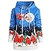 Produktbild ITISME FRAUEN BLUSE Plus Size Damen Weihnachten Weihnachtsmann Elch Print Pullover Kapuzenpullover Tops