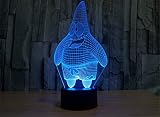 SmartEra® USB Powered 7 Farben Erstaunlich SpongeBob Freunde Patrick Star optische Täuschung 3D Glow LED Lampen Art Skulptur produziert einzigartige Lichteffekte
