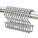 Produktbild ESHOO Doppeltes Glide Shower Ring Edelstahl Rostfreie Duschvorhang Haken, 12 Stück