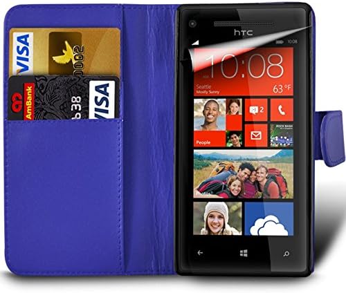 For Samsung Galaxy A5 (2016) A510 - PU Leather Wallet Flip Skin Case Cover in DARK BLUE with Capacitive STYLUS Touch Screen Pen