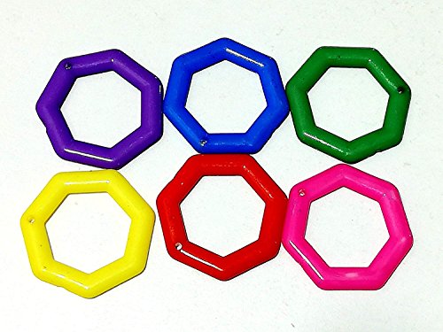 Goelx Designer Ring Shaped Earring Base (3 cm) with Hole for Earring/jhumka/Jewellery Making/Art Craft Work & Decorative Items 20 Pcs - Multi Color