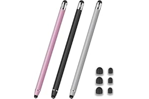 Jinpojun 3er Pack Tablet Stift für Alle Tablets, 2 in 1 Touchscreen Stift, Gummi Stylus Touch Pen für iPhone iPad Pro Mini Samsung Galaxy Surface Huawei Lenovo usw.